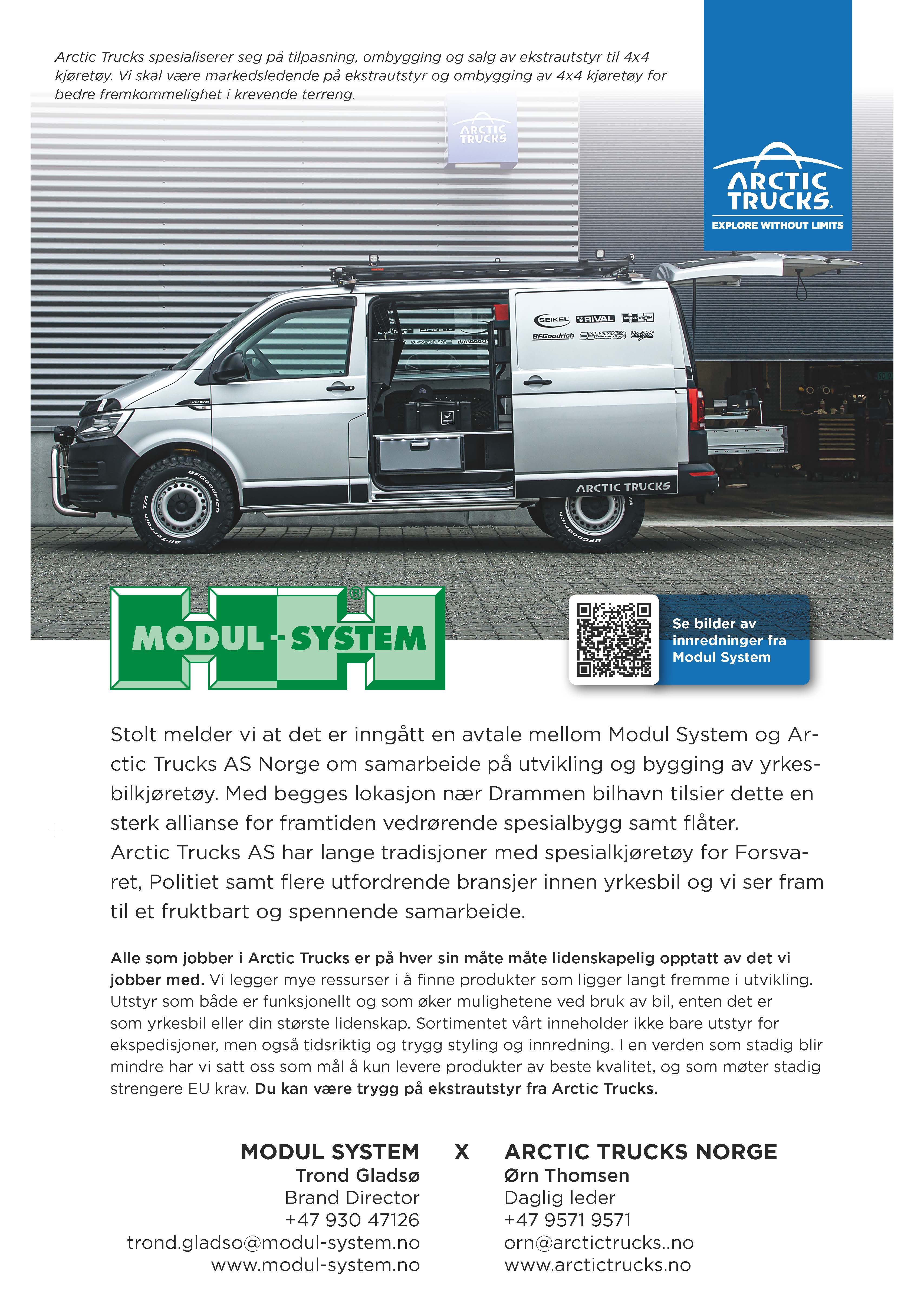 Avtale mellom Modul System og Arctic Trucks AS Norge 