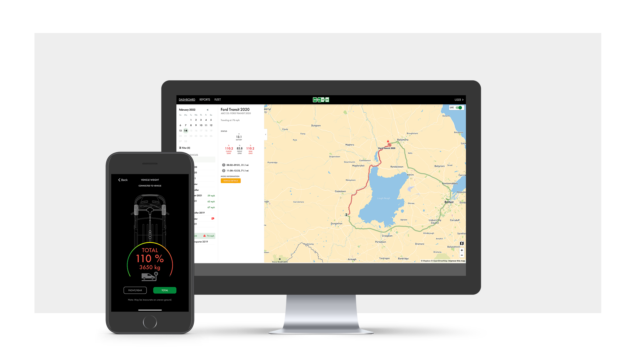 Optimaliser flåten din med Modul-Connect PROs unike  moduler koblet til kundeportalen