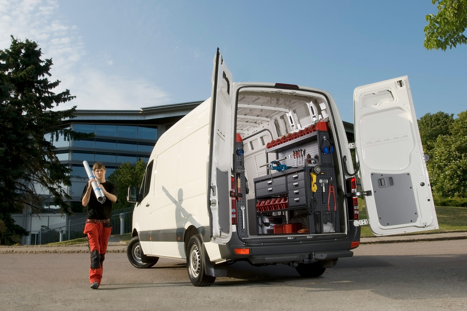 Ford Transit utstyrt med Modul-System innredning.