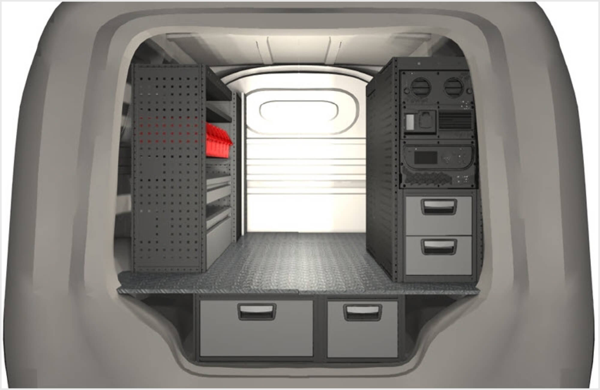 Modul-System har nylig utstyrt vår egen demobil, Kia PV5